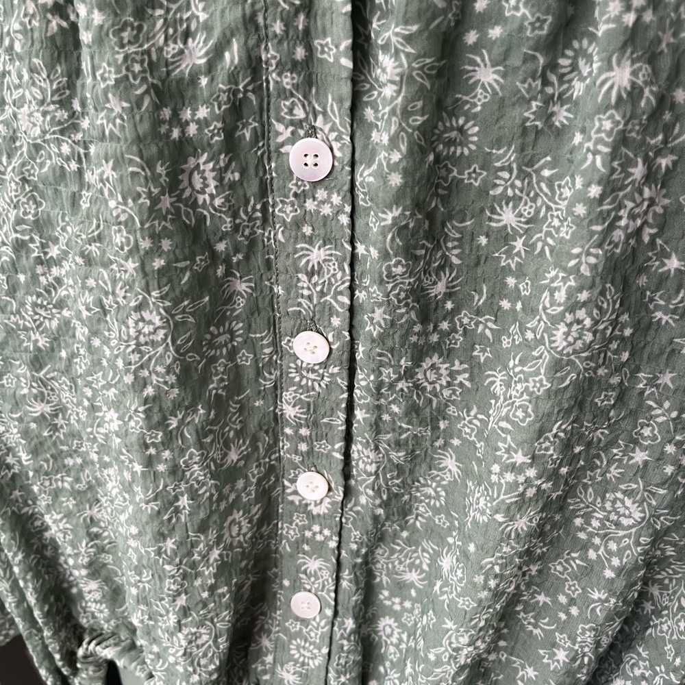 Madewell Green Floral Midi Dress - Picture 8 of 10